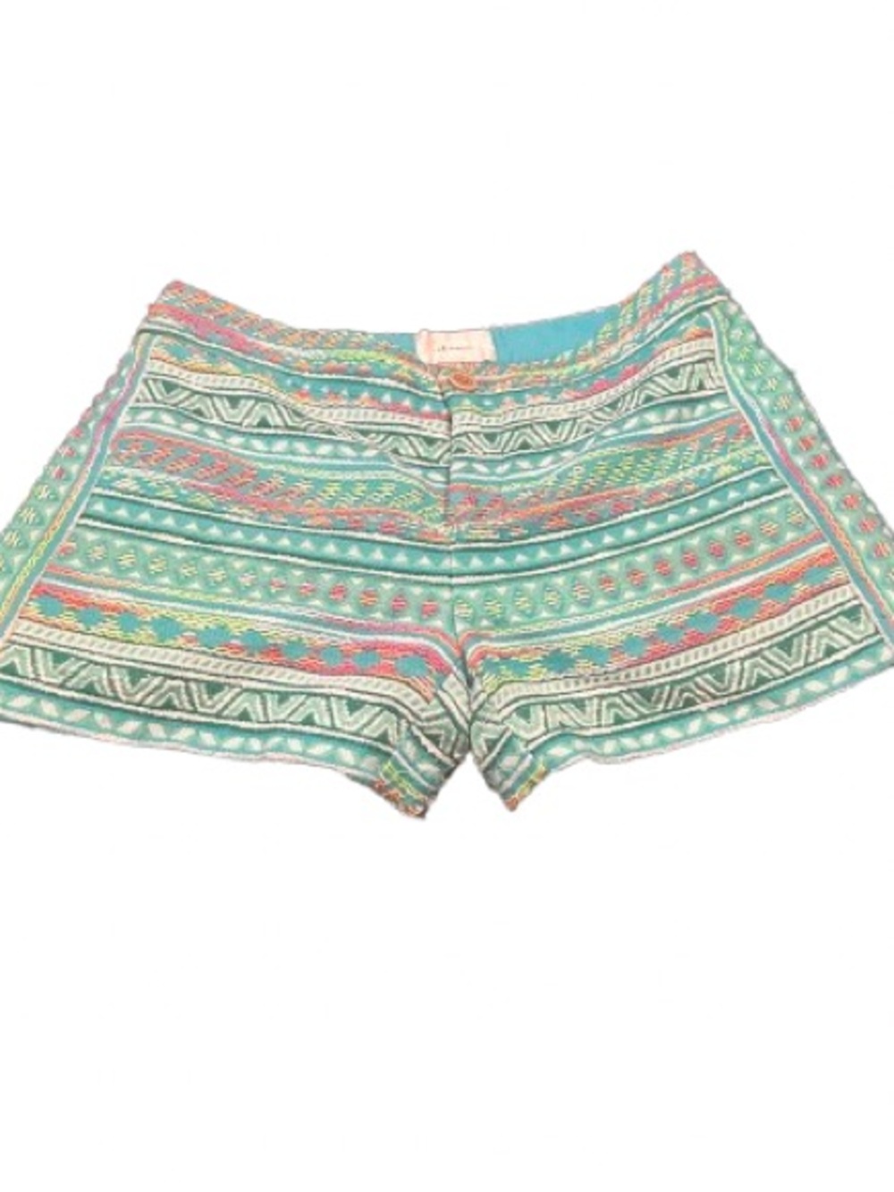 Anthropologie Elevenses Costa Aztec‎ Embroidered Shorts Colorful Boho Indie Sz 6